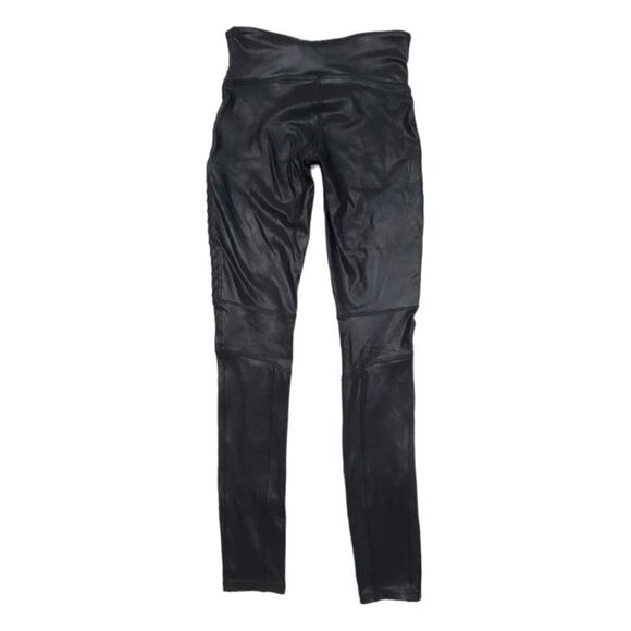 SPANX Faux Leather Moto Legging Very Black S - Picture 7 of 7